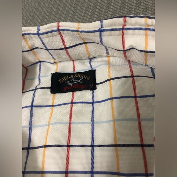 Paul & Shark Yachting Button Up Shirt 43 Men’s XL Checkered‎ - Picture 2 of 9